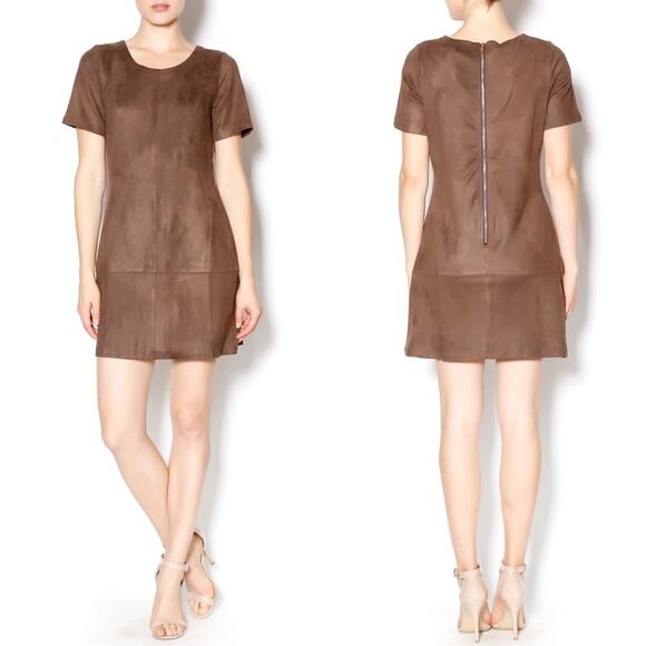 🚨 Anthro Paper Crane Faux Suede Dress - Picture 8 of 8